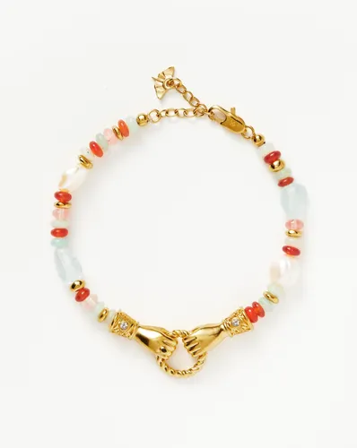 Harris Reed In Good Hands Beaded Gemstone Bracelet | 18ct Gold Plated/Multi Gemstone & Pearl - Missoma - Modalova