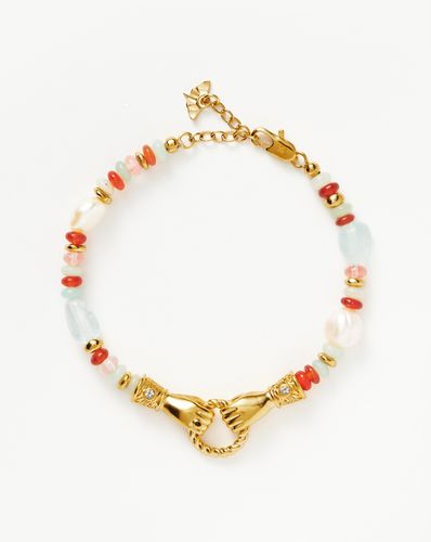 Harris Reed In Good Hands Beaded Gemstone Bracelet | 18ct Gold Plated/Multi Gemstone & Pearl - Missoma - Modalova