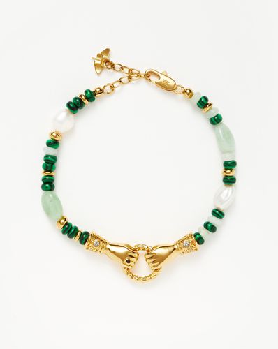 Harris Reed In Good Hands Beaded Gemstone Bracelet | 18ct Gold Plated/Multi Green Gemstone & Pearl - Missoma - Modalova