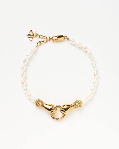 Harris Reed In Good Hands Pearl Bracelet | 18ct Gold Plated/Pearl & Black Onyx - Missoma - Modalova