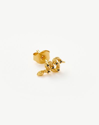 Harris Reed Serpent Single Stud Earring | Gold/Black Onyx - Missoma - Modalova