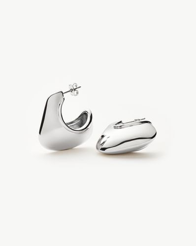 Hera Dome Large Hoop Earrings | Silver Plated - Missoma - Modalova