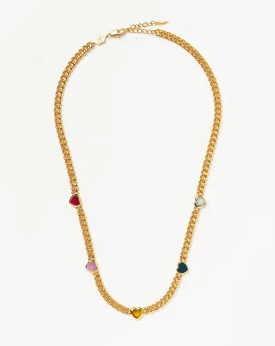 Jelly Heart Gemstone Charm Necklace | 18ct Gold Plated/Multi Quartz - Missoma - Modalova
