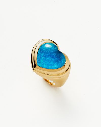 Jelly Heart Gemstone Ring | 18ct Gold Plated/Blue Quartz - Missoma - Modalova