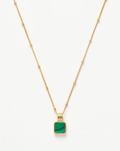 Lucy Williams Square Malachite Necklace | 18ct Gold Vermeil/Malachite - Missoma - Modalova