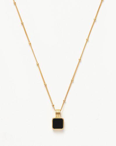 Lucy Williams Square Onyx Necklace | 18ct Gold Vermeil/Black Onyx - Missoma - Modalova