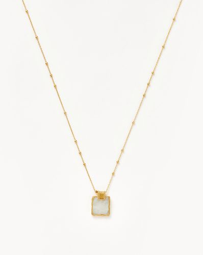 Lena Charm Necklace | 18ct Gold Plated/Rainbow Moonstone - Missoma - Modalova