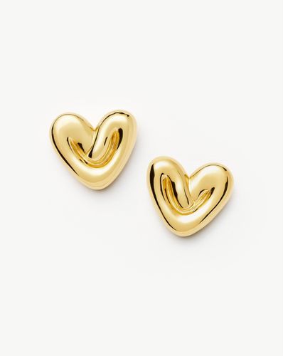 Puffy Heart Oversized Stud Earrings | 18ct Gold Plated - Missoma - Modalova