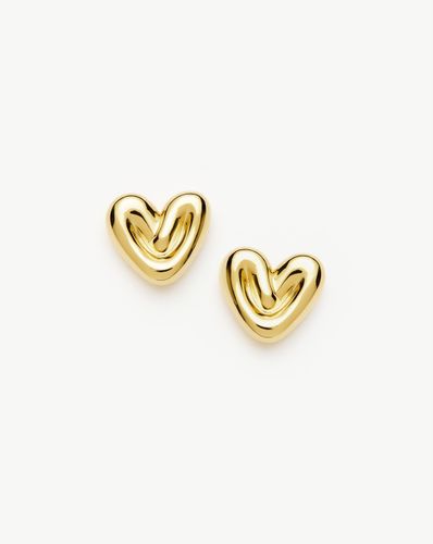 Puffy Heart Stud Earrings | 18ct Gold Plated - Missoma - Modalova