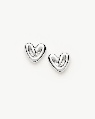 Puffy Heart Stud Earrings | Sterling Silver Plated - Missoma - Modalova