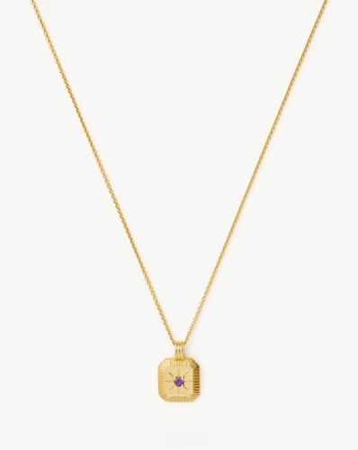 February Birthstone Pendant Necklace | 18ct Gold Vermeil/Amethyst - Missoma - Modalova