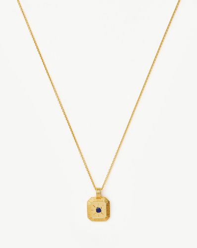 September Birthstone Pendant Necklace | 18ct Gold Vermeil/Lapis - Missoma - Modalova