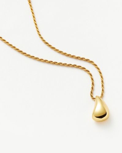 Savi Sculptural Droplet Pendant Necklace | 18ct Gold Vermeil - Missoma - Modalova