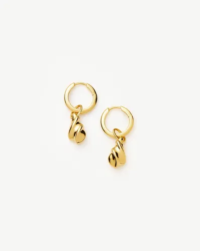 Savi Ridge Droplet Charm Earrings | 18ct Gold Vermeil - Missoma - Modalova