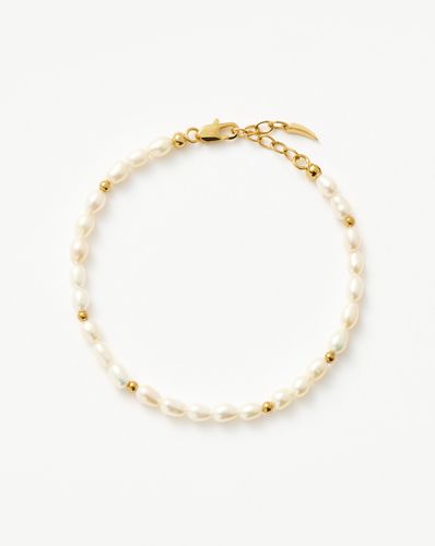 Seed Pearl Beaded Bracelet | 18ct Gold Plated/Pearl - Missoma - Modalova