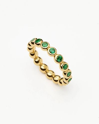 Tennis Eternity Stacking Ring | 18ct Gold Vermeil/Emerald Green Nano-crystal - Missoma - Modalova