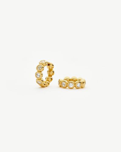 Tennis Small Hoop Earrings| 18ct Gold Vermeil Cubic Zirconia - Missoma - Modalova