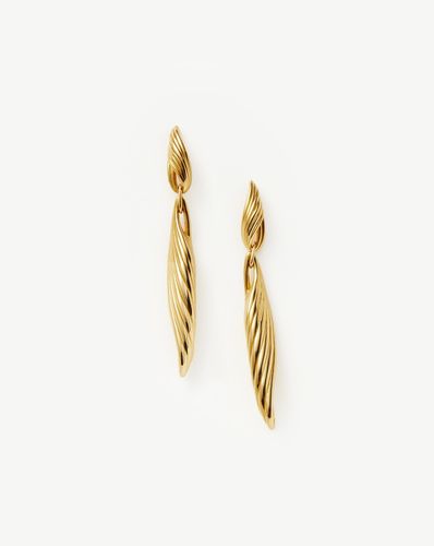 Wavy Ridge Double Drop Earrings - Missoma - Modalova