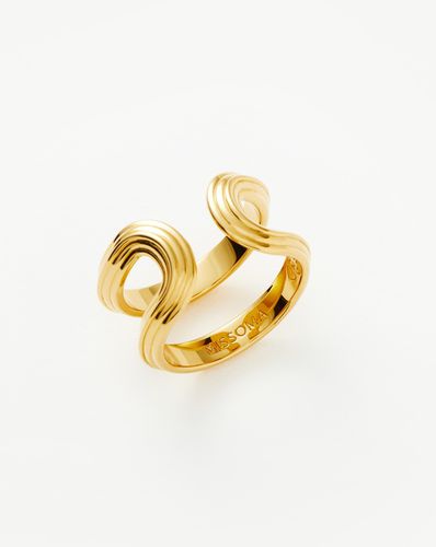 Zenyu Link Ridge Open Ring | 18ct Gold Vermeil - Missoma - Modalova