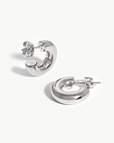 Chubby Tunnel Small Hoop Earrings | Silver Plated - Missoma - Modalova