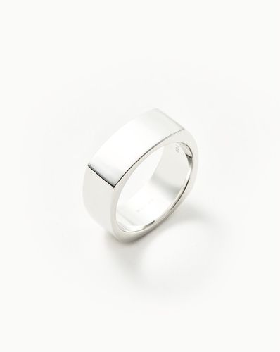 Mens Engravable Wide Ring | Sterling Silver - Missoma - Modalova