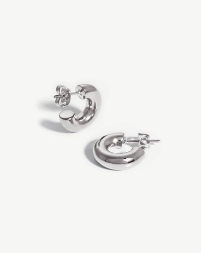 Chubby Tunnel Mini Hoop Earrings | Silver Plated - Missoma - Modalova