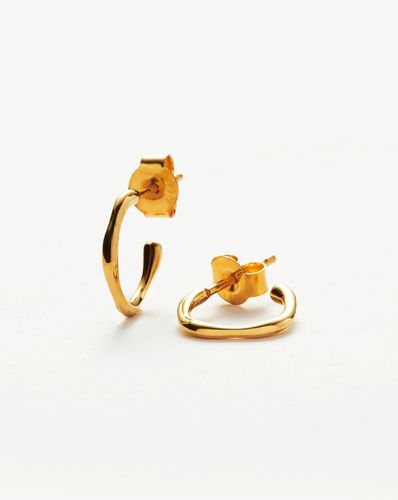 Mini Molten Hoop Earrings | 18ct Gold Vermeil - Missoma - Modalova