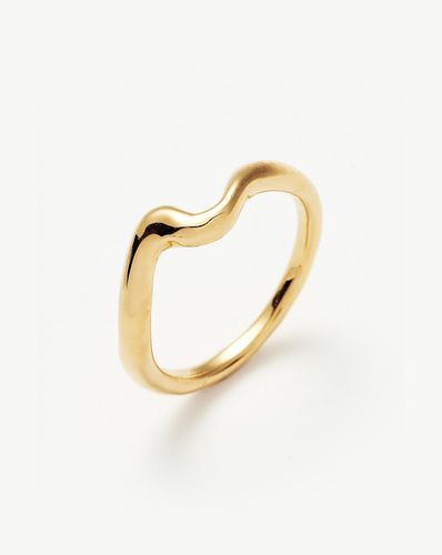 Molten Wave Stacking Ring | 18ct Gold Vermeil - Missoma - Modalova