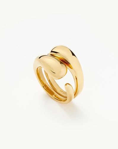 Molten Double Stacking Ring Set | 18ct Gold Plated - Missoma - Modalova