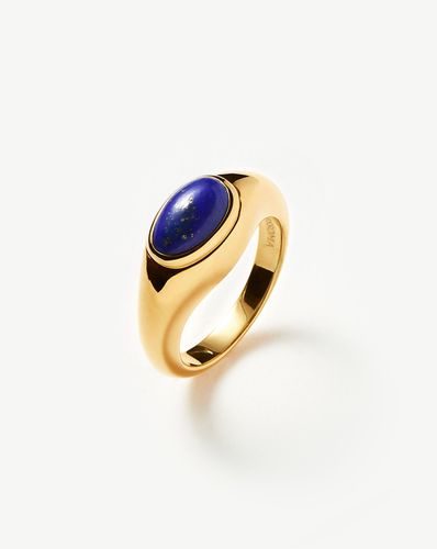 Molten Gemstone Ring | 18ct Gold Vermeil/Lapis - Missoma - Modalova