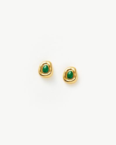 Molten Gemstone Sculptural Stud Earrings - Missoma - Modalova