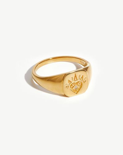 Open Heart Signet Ring | 18ct Gold Vermeil - Missoma - Modalova