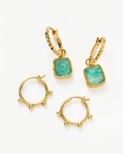 Amazonite Mini Hoop Earring Set - Missoma - Modalova