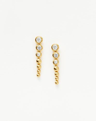 Tennis Beaded Stone Drop Earrings | 18ct Gold Vermeil/Cubic Zirconia - Missoma - Modalova