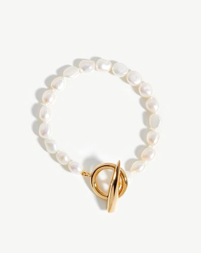 Baroque Pearl Claw T-Bar Bracelet | 18ct Gold Vermeil/Pearl - Missoma - Modalova