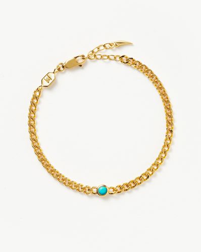 December Birthstone Chain Bracelet | 18ct Gold Plated Vermeil/Turquoise - Missoma - Modalova