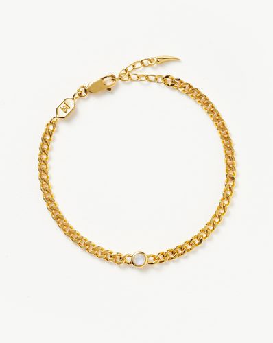 June Birthstone Chain Bracelet | 18ct Gold Plated Vermeil/Rainbow Moonstone - Missoma - Modalova