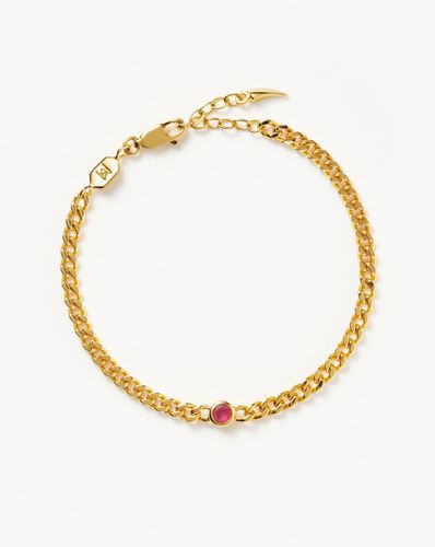 October Birthstone Chain Bracelet | 18ct Gold Plated Vermeil/Pink Tourmaline - Missoma - Modalova