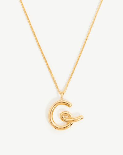 Curly Molten Initial Pendant Necklace - Initial G | 18ct Gold Vermeil - Missoma - Modalova