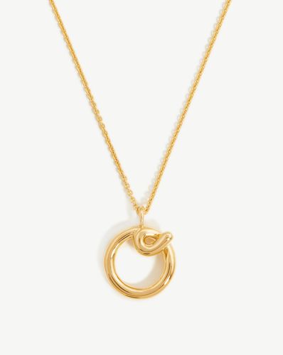 Curly Molten Initial Pendant Necklace - Initial O | 18ct Gold Vermeil - Missoma - Modalova