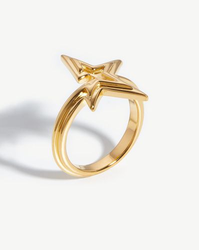 Celestial Ridge Star Ring | 18ct Gold Vermeil - Missoma - Modalova