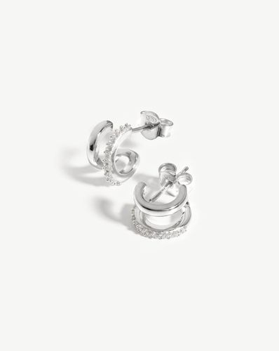 Classic Double Huggies | Sterling Silver/Cubic Zirconia - Missoma - Modalova