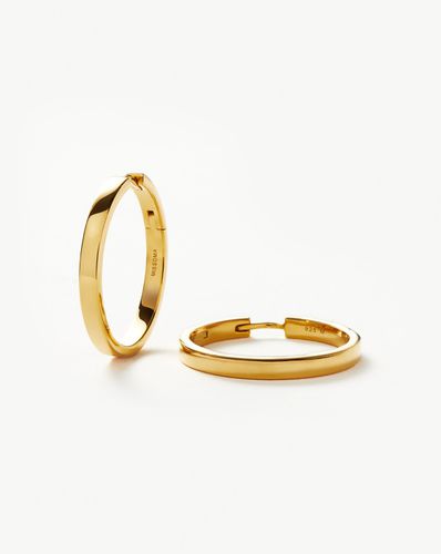 Classic Flat Medium Hoop Earrings | 18ct Gold Vermeil - Missoma - Modalova