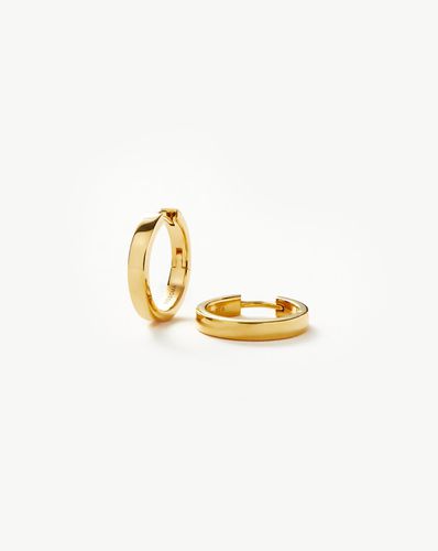 Classic Flat Small Hoop Earrings | 18ct Gold Vermeil - Missoma - Modalova