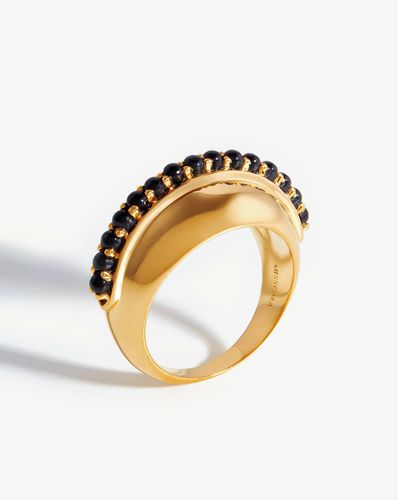 Dome Gemstone Ring | 18ct Gold Plated/Black Onyx - Missoma - Modalova