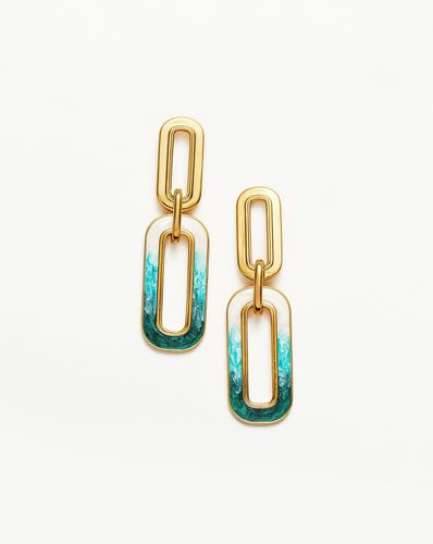 Enamel Haze Ombre Ovate Drop Hoop Earrings - Missoma - Modalova