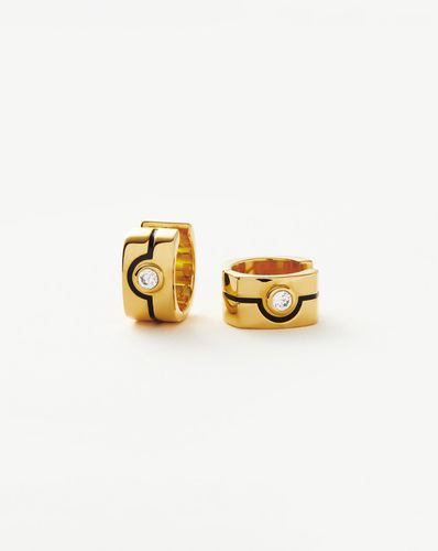 Enamel & Stone Square Mini Hoop Earrings - Missoma - Modalova