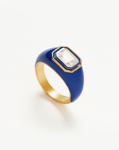 Enamel & Stone Dome Statement Ring - Missoma - Modalova