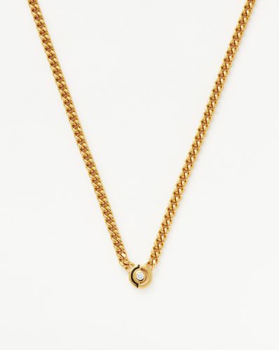 Enamel & Stone Floating Hex Pendant Chain Necklace | 18ct Gold Plated/Cubic Zirconia - Missoma - Modalova