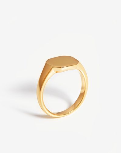 Engravable Octa Signet Ring | 18ct Gold Vermeil - Missoma - Modalova